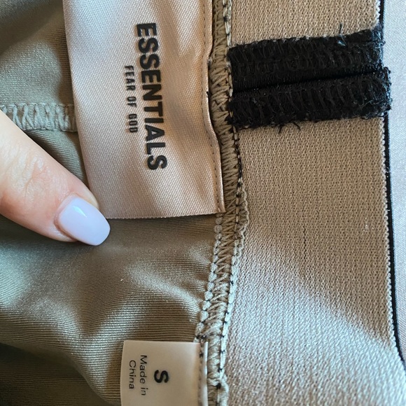 NWOT WOMENS ESSENTIALS KAKI BIKER SHORTS (purchased on Ssense) - Picture 4 of 4